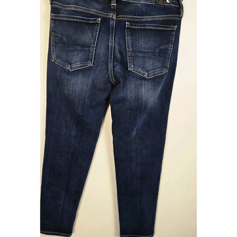 American Eagle 360 Super Stretch Jegging Crop Jeans Size 4 Starburst Distressed - Picture 5 of 11